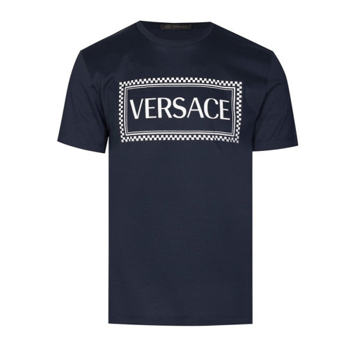 VERSACE/范思哲 男士純色棉質經典字母徽標印花裝飾圓領上衣短袖T恤 A81548-A201952 多色可選