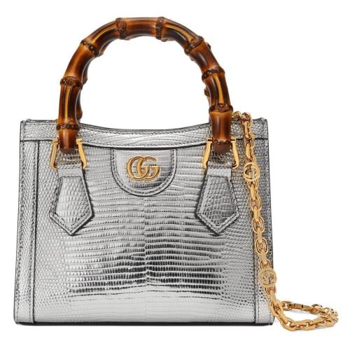  GUCCI古馳 22年秋冬 女士 Gucci Diana竹節_迷你托特包 707449 EYZ0G 8106