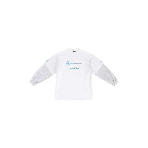  BALENCIAGA巴黎世家 22年秋冬 男士 短袖T恤 WFP拼接長袖T恤 698089TMVL29086