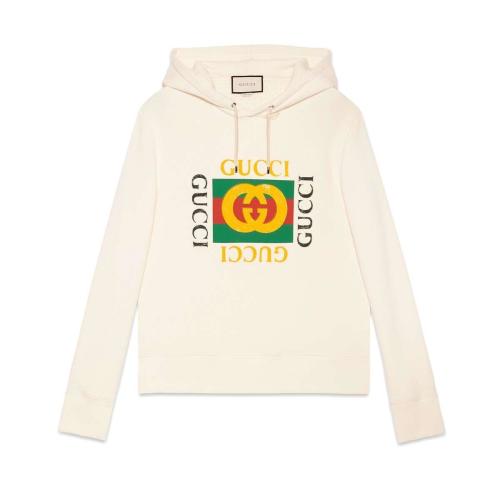  GUCCI古馳 22年秋冬 男士 飾Gucci標識超大造型衛衣 454585 X5J57 9541
