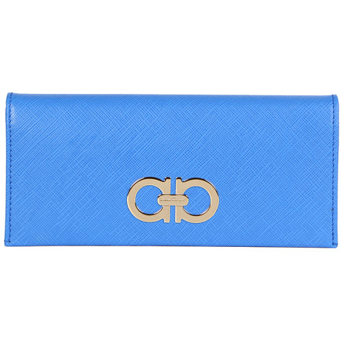 Salvatore Ferragamo/菲拉格慕 女士 女包 藍(lán)色皮革時(shí)尚卡包錢(qián)包 22B481 0642094