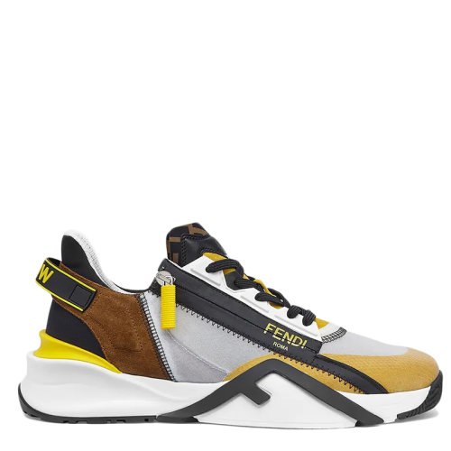 FENDI/芬迪 男士拼色尼龍Fendi Flow字母低幫運動鞋7E1392AD7VF1C2F