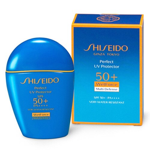 SHISEIDO/資生堂 新艷陽(yáng)夏臻效水動(dòng)力防曬霜/藍(lán)胖子防曬乳 SPF50+      50ml