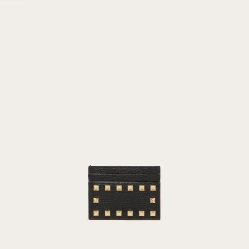  VALENTINO華倫天奴 22年秋冬 女士 卡包 Porte-cartes Rockstud en veau graine 1W2P0486VSH0N