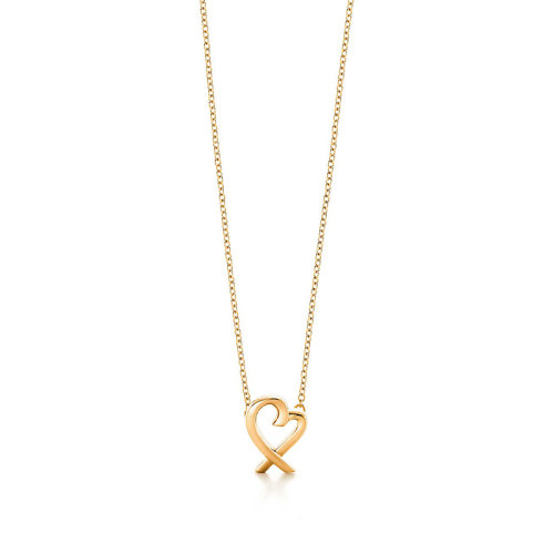 Tiffany & Co./蒂芙尼  PalomaPicasso?系列18K金鏤空愛心吊墜項(xiàng)鏈 34595771