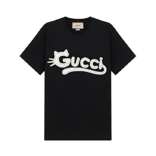  GUCCI/古馳 男士黑色棉質短袖T恤 615044 XJDGW 1289 PLFSX