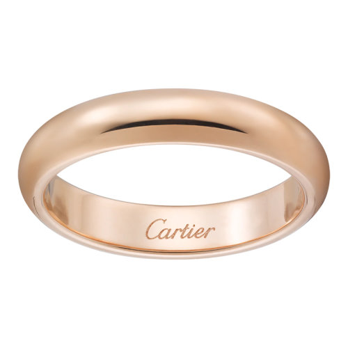 CARTIER/卡地亞 18K金玫瑰金 經典簡約大氣 小號1895結婚求婚訂婚對戒戒指   B4096600