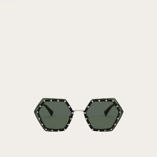  VALENTINO華倫天奴 22年春夏 女士 太陽眼鏡 LUNETTES DE SOLEIL HEXAGONALES EN MéTAL A*w*V 預定商品1-3周發貨