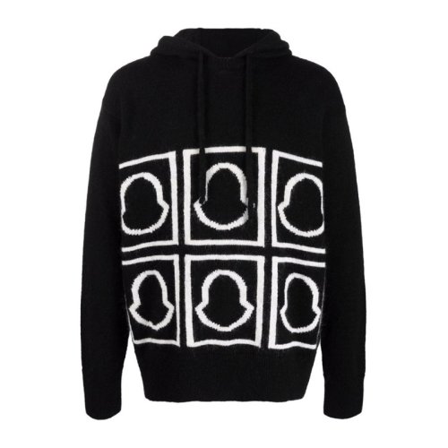  Moncler/蒙克萊 男士黑色羊毛衛衣 9C00013 M1240 999 PLFSX