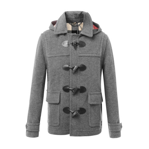 BURBERRY/博柏利 巴寶莉 羊毛百搭款牛角扣大衣  男裝 外套 風衣 男士大衣 商務休閑大衣瑕疵特賣（陳列痕跡，不影響使用）
