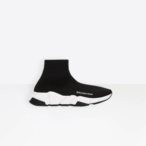  BALENCIAGA巴黎世家 22年秋冬 男士 休閑運動鞋 Men%27s Speed Sneakers in BLACK/WHITE 645056W 預定商品1-3周發貨