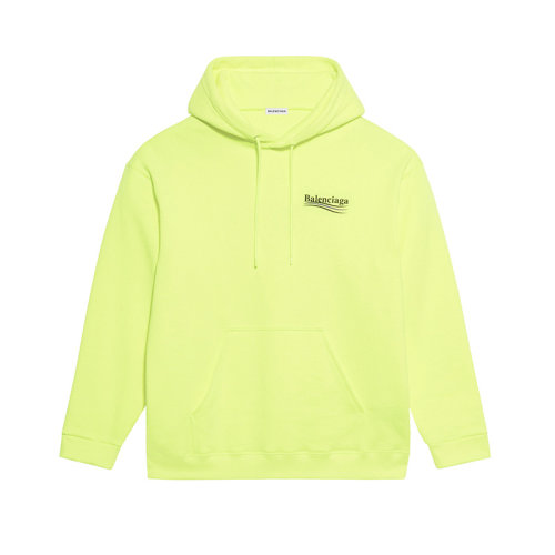 Balenciaga/巴黎世家 熒光黃棉質(zhì)連帽長(zhǎng)袖衛(wèi)衣 578135TJVD47110 ZWJ0012CD