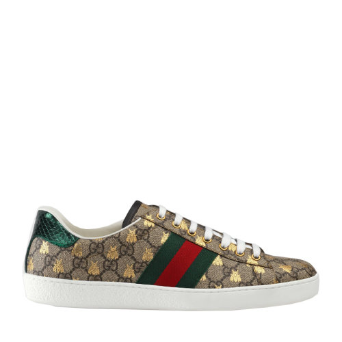 GUCCI/古馳 Ace系列男士蜜蜂圖案高級人造帆布休閑運動鞋 548950 9N050