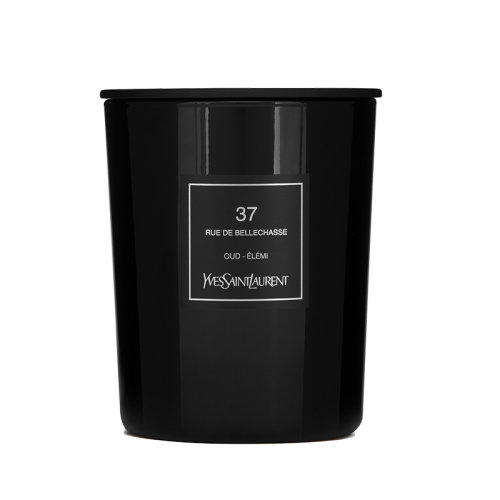 YSL圣羅蘭 衣典系列黑瓶高定香薰木質香 香氛蠟燭165g「碧蕾哈斯大道37號」