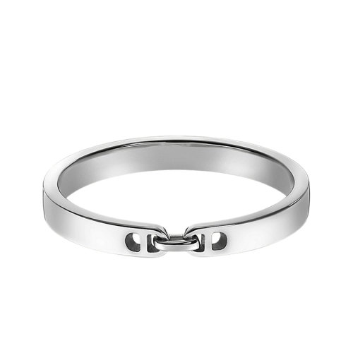 HERMES/愛馬仕 經典Ever Cha?ne d'Ancre系列 小號950鉑金結婚戒指H119846B