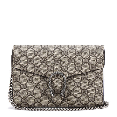 GUCCI/古馳 Dionysus系列高級人造帆布鏈條包  帆布/配皮 401231 KHNSN