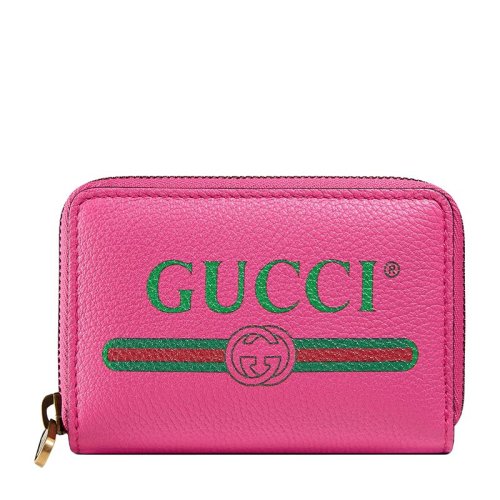 GUCCI 古馳   女士牛皮LOGO印花零錢(qián)包晚宴包手拿包