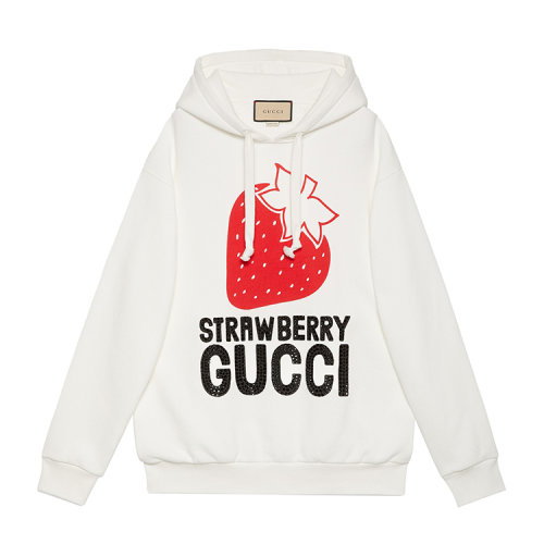 GUCCI/古馳 “Strawberry Gucci”印花棉質衛衣 女衛衣 615061XJD1B
