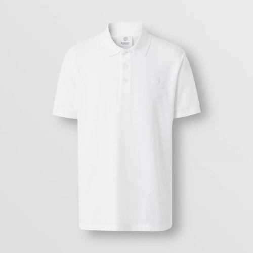  BURBERRY 22年秋冬 男士 專屬標識裝飾珠地網眼布棉質 Polo 衫 80431231