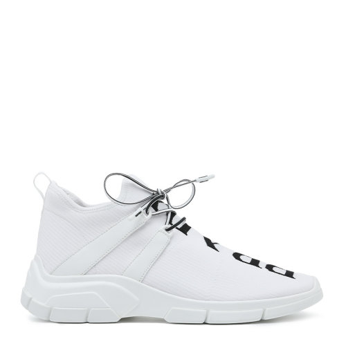 PRADA/普拉達(dá)字母徽標(biāo)織物皮革男士休閑運動鞋4E34923LD