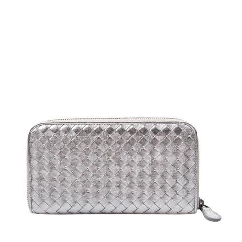 Bottega Veneta/葆蝶家 女士銀色羊皮錢包114076V00411420