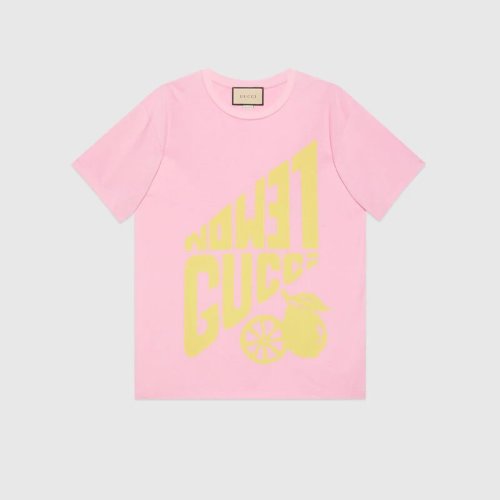  GUCCI/古馳 女士粉色棉質短袖T恤 615044 XJD08 5673 PLFSX