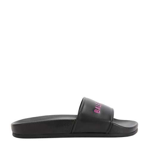 Balenciaga/巴黎世家  女士時(shí)尚黑色字母圖案裝飾經(jīng)典涼鞋拖鞋沙灘鞋女鞋 517226-WAL00-1085