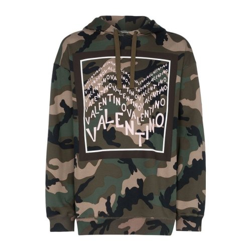  Valentino/華倫天奴 男士軍綠色棉質衛衣 RV3MF02C MEL F00 PLFSX