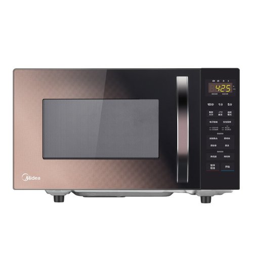 Midea/美的 M3-239E智能家用濕度感應(yīng)咖金漸變面板變頻光波微波爐