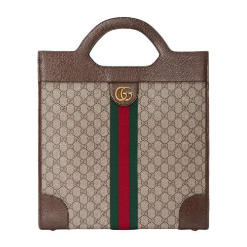 GUCCI/古馳   Ophidia系列 男士米色帆布雙G標識手提包