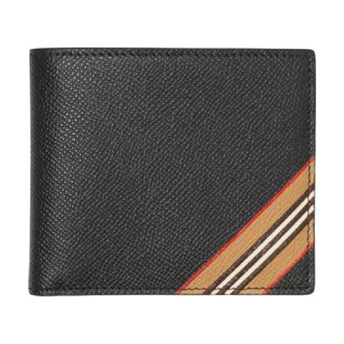  BURBERRY 22年秋冬 男士 標志性條紋印花皮革雙折錢夾（國際版） 80330721 預定商品1-3周發貨