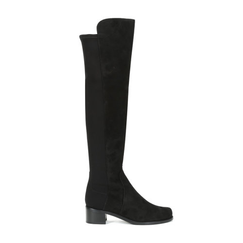 StuartWeitzman/斯圖爾特韋茨曼 女士織物配皮高筒靴長靴 RESERVE