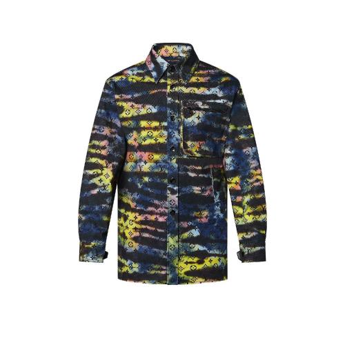  LV路易威登 22年秋冬 男士 長袖襯衫 Chemise en denim a Monogram Tie %26 Dye 1A9A3T 1A9A3Q 1 預定商品2-6周發貨