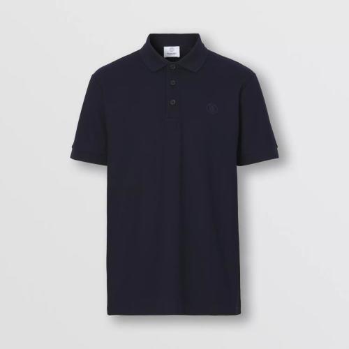  BURBERRY 22年秋冬 男士 專屬標識裝飾珠地網眼布棉質 Polo 衫 80431241