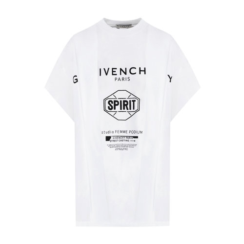 20新款 Givenchy/紀梵希 logo字母印花不對稱T恤 女裝 女 短袖T恤 純棉短袖 白色圓領女士短袖T恤 短T 短袖 上裝