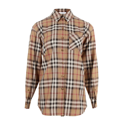 BURBERRY/博柏利 時(shí)尚百搭 女裝 女士格紋純混色棉質(zhì)襯衫 80373051