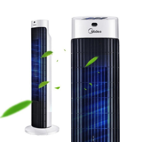 Midea/美的 塔扇家用遙控靜音無葉風扇落地扇電風扇搖頭臺式家電 FZ10-17BR