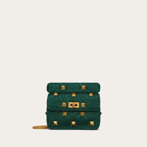  VALENTINO華倫天奴 22年秋冬 女士 單肩包 Sac moyen Roman Stud The Shoulder Bag en lurex a