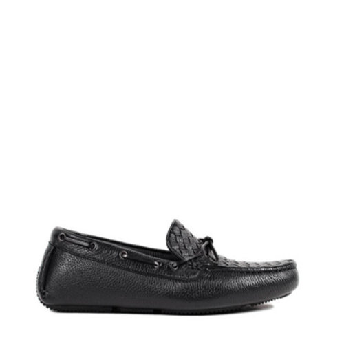 Bottega Veneta/葆蝶家 寶緹嘉男鞋 時尚 黑色 編織 男士休閑鞋 308160VQ9211000