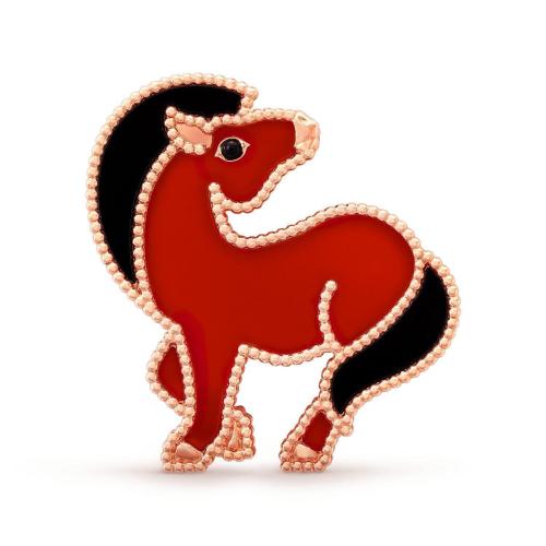  VCA梵克雅寶 22年秋冬 女士 胸針 Lucky Animals Horse胸針 VCARP5LJ00 預定商品2-8周發貨