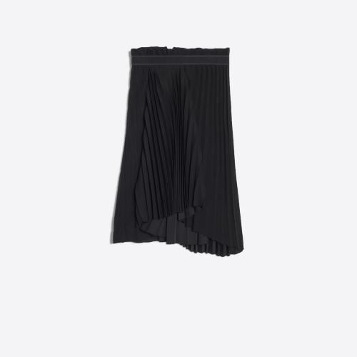  BALENCIAGA巴黎世家 22年春夏 女士 半身裙 Women%27s Fancy Pleated Skirt in BLACK 529757TYD1 預定商品1-3周發貨