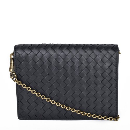 Bottega Veneta/葆蝶家   女士羊皮編織鏈條包單肩斜挎包