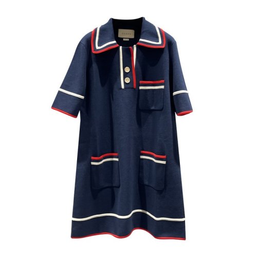  GUCCI/古馳 女士藍(lán)色時尚休閑連衣裙裙子 661678 XKBSK 4496 PLFSX