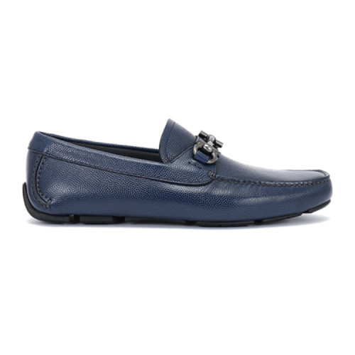 Salvatore Ferragamo/菲拉格慕 GANCINI開車莫卡辛鞋 男士商務休閑鞋 藏青色 671734-024728-PARIGI