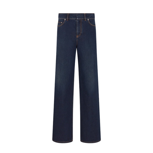 DIOR/迪奧 22年早春新款 DENIM COUTURE系列 女士深藍色純棉喇叭牛仔褲142P23A3394_X5651