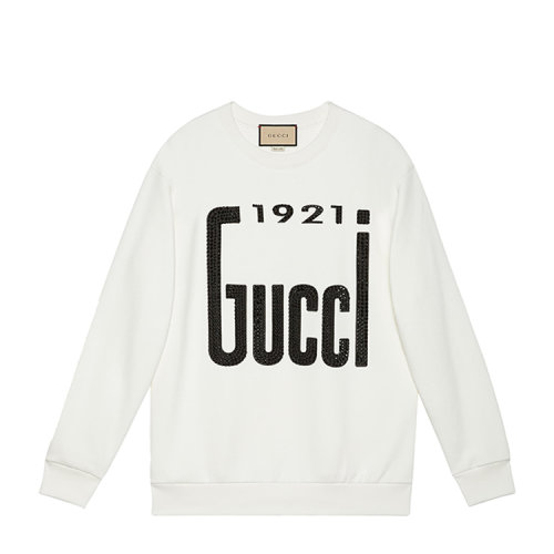 GUCCI/古馳 水晶“1921 Gucci”印花女衛衣617964XJDZE