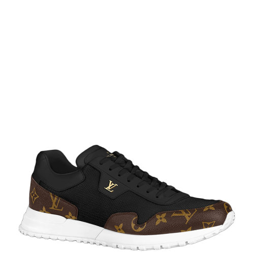 Louis Vuitton/路易威登 22年早春新款 RUN AWAY系列 男士黑色帆布老花印花運動鞋1A80PN