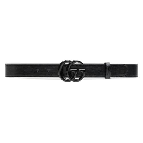  GUCCI古馳 女士 雙G帶扣窄版腰帶 414516 18YXV 1000 預(yù)定商品2-6周發(fā)貨