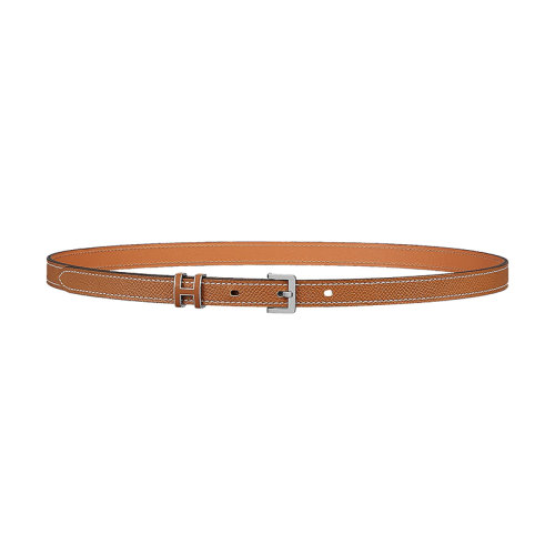HERMES/愛(ài)馬仕新款 Pop H 15系列 女士金色銀扣小牛皮腰帶15毫米H081087CK37070