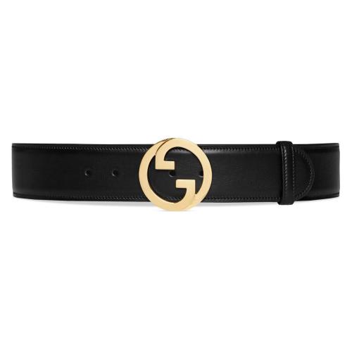  GUCCI古馳 22年秋冬 女士 飾圓形互扣式雙G寬版腰帶 698598 US10G 1000
